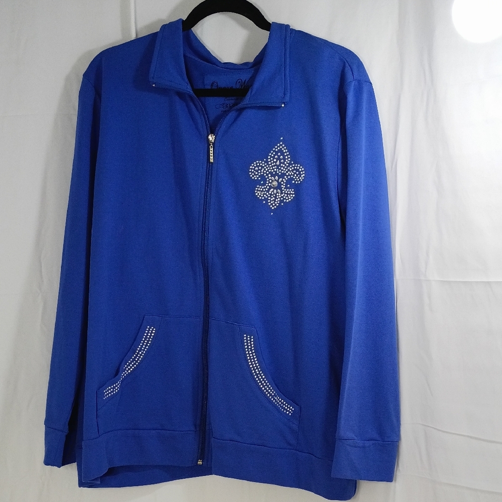 Onque Woman,  Blue Jacket with Silver Accents